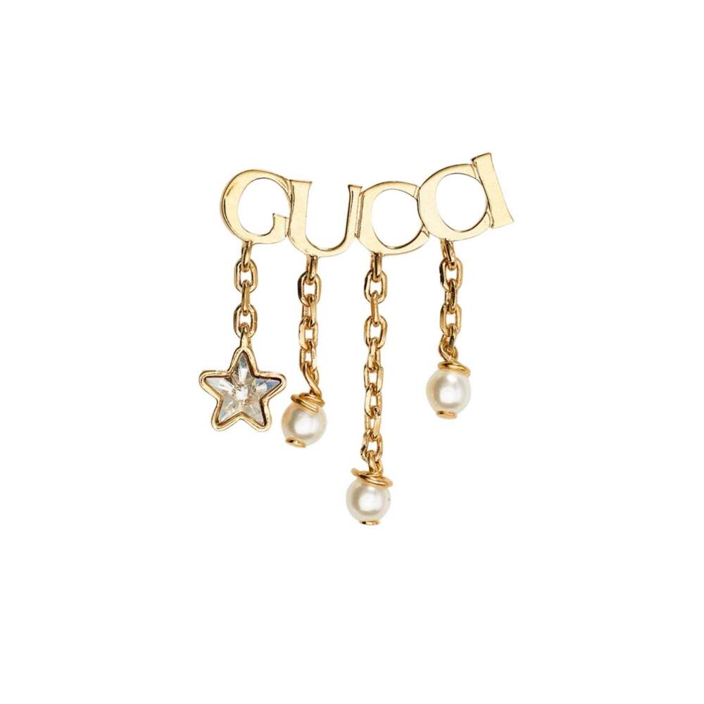 Gucci - Script Logo Stud Single Earring